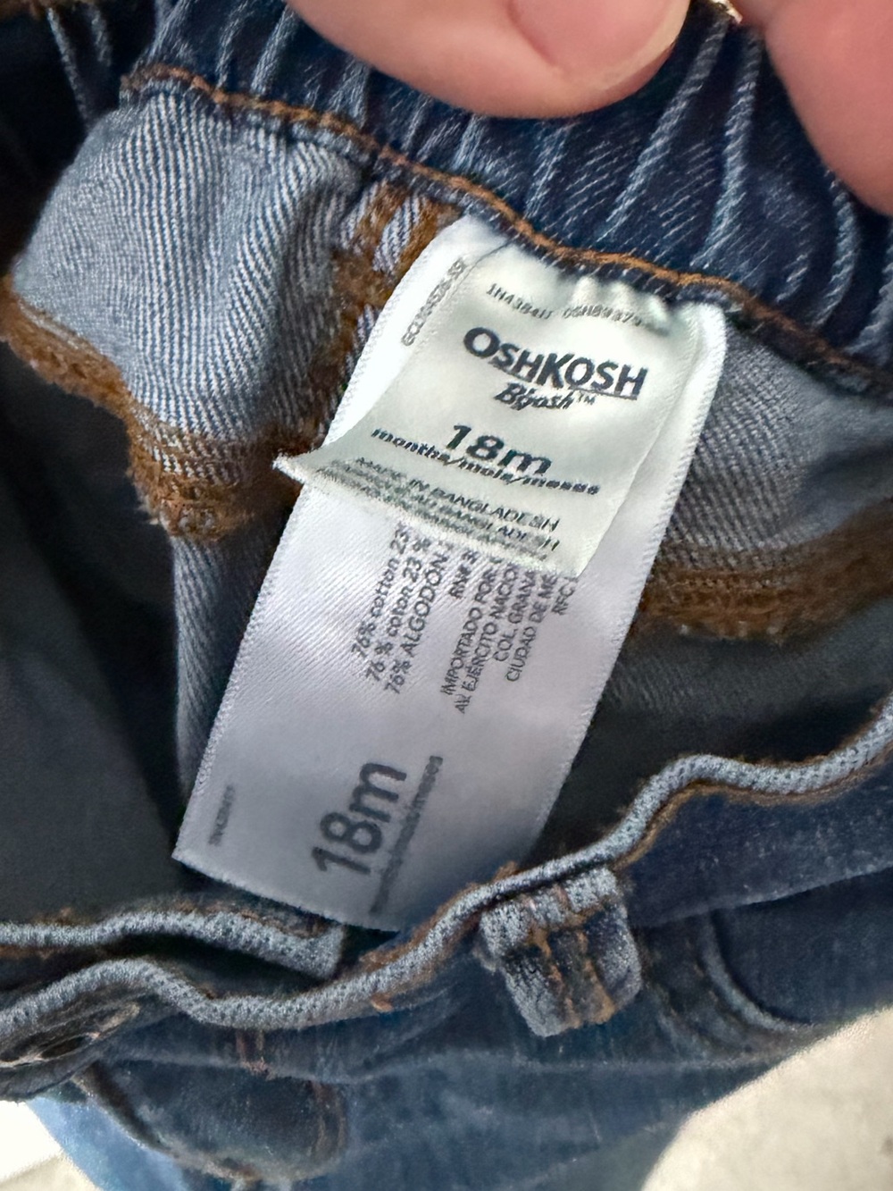 OshKosh B'gosh Medium Blue Skinny Jeans for Girls - Picture 3 of 3